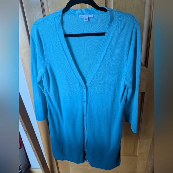 Isaac Mizrahi Sweaters - Isaac Mizrahi Blue Ombre Cardigan
